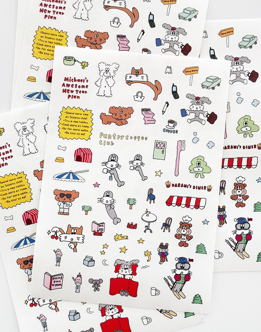 Scooty Studio 2026 Scooty Sticker – Editorial Grid