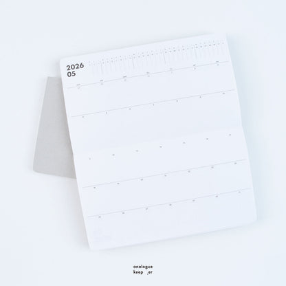 Analogue Keeper 2026 Monthly Diary (with Clear PVC Cover)