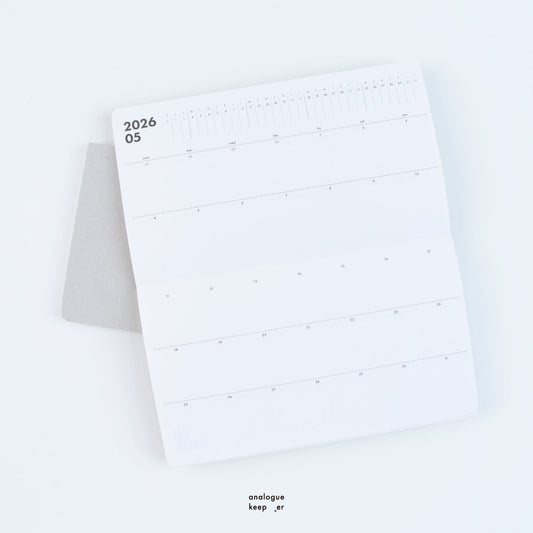 Analogue Keeper 2026 Monthly Diary (with Clear PVC Cover)