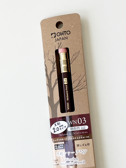 OHTO Wooden Mechanical Pencil 2.0mm (4 colors)