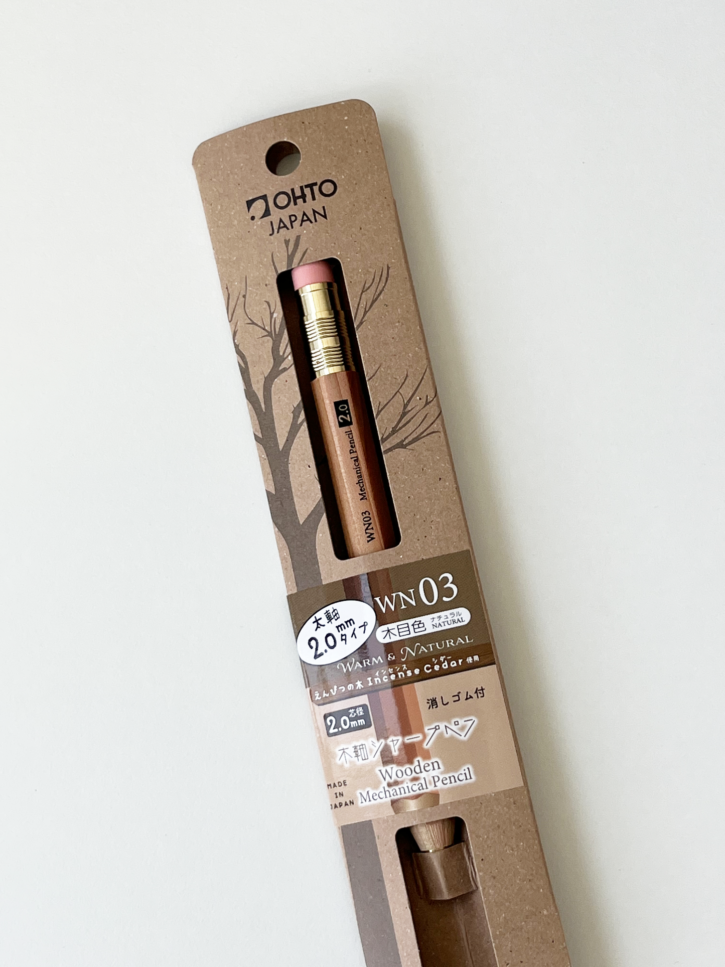 OHTO Wooden Mechanical Pencil 2.0mm (4 colors)