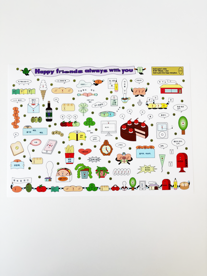 Hand in glove Happy friends sticker