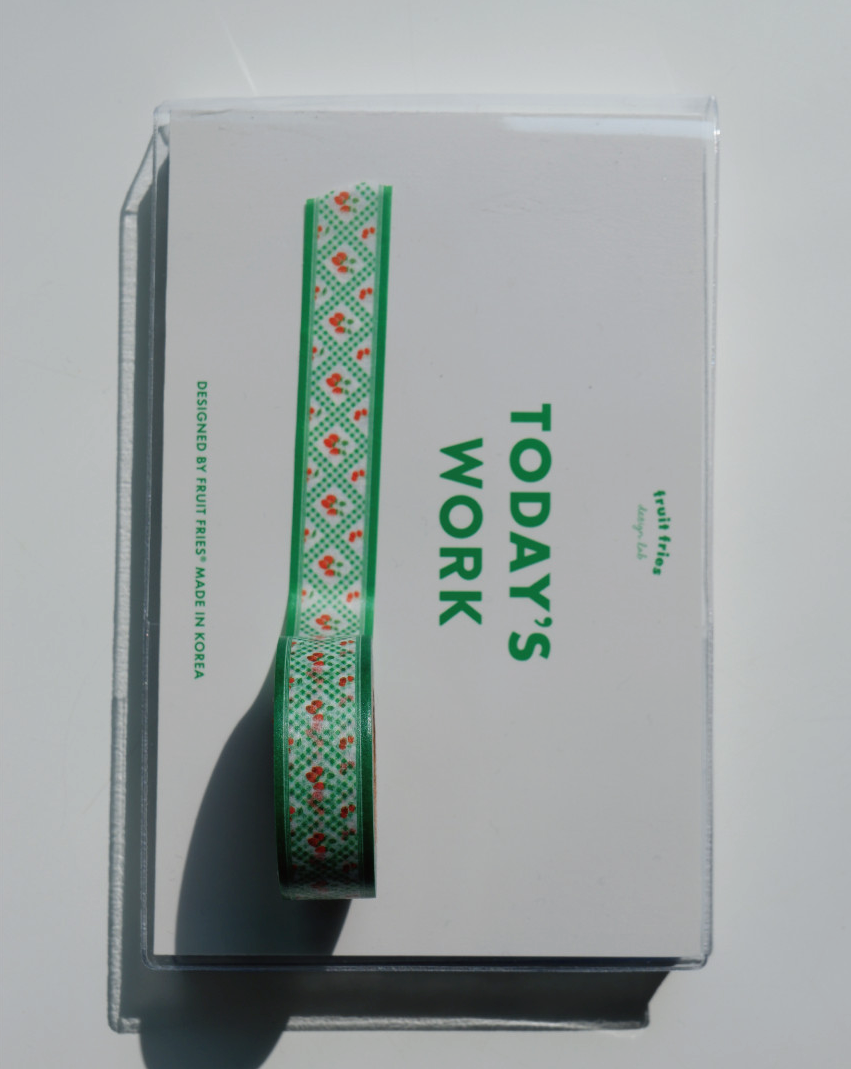 Green Vintage Check Washi Tape