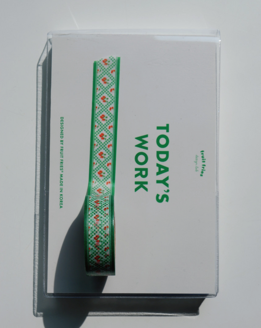 Green Vintage Check Washi Tape