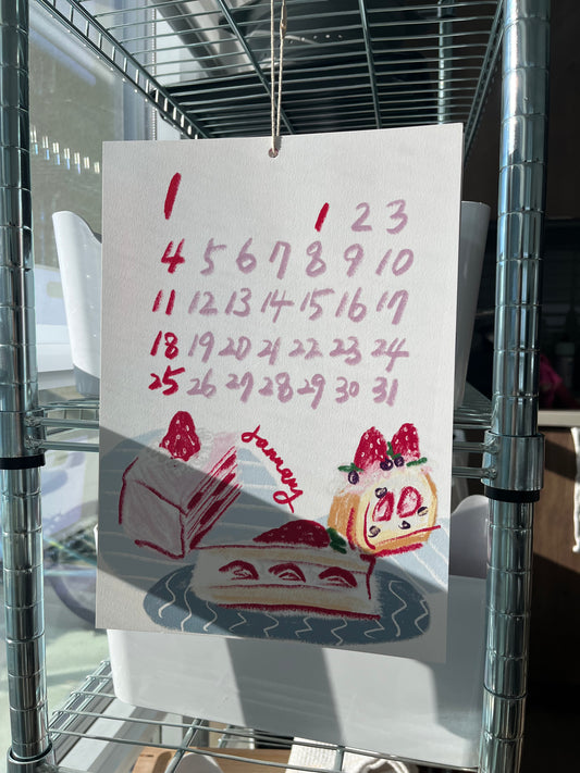 2026 Illustrated Wall Calendar (A4)