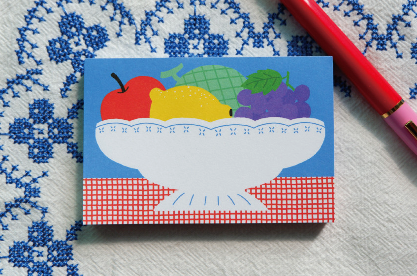 Fruit Tableware Memo Pad - Fruit Basket