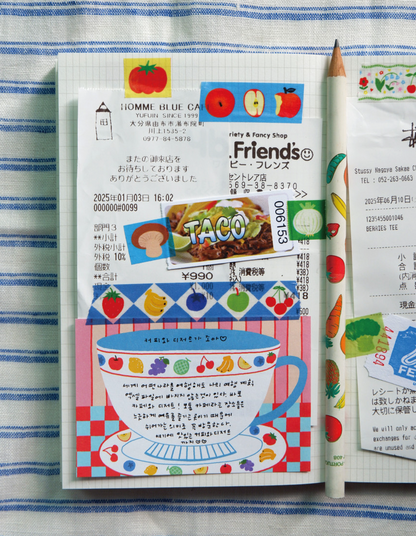 Fruit Tableware Memo Pad - Fruity Ring Teacup