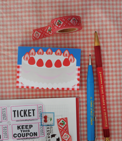Fruit Dessert Memo Pad- Happy Strawberry Cake