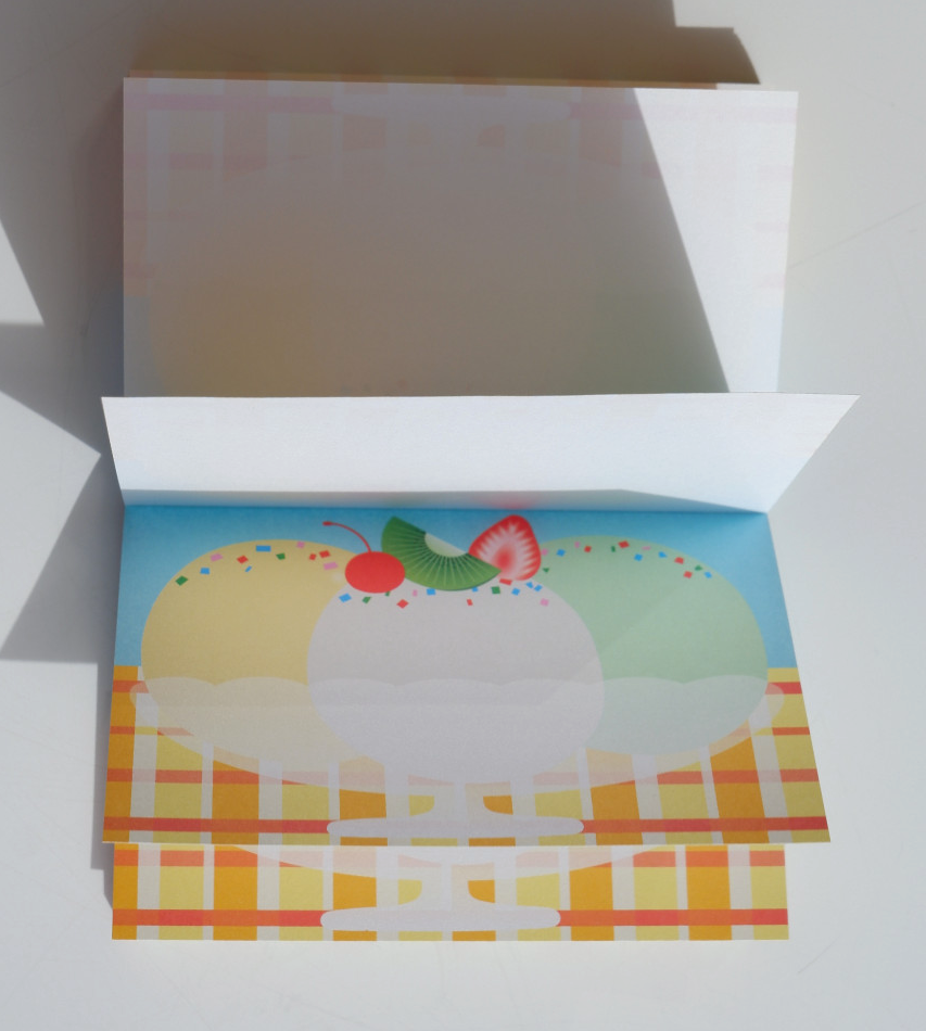 Fruit Dessert Memo Pad- Fruit Ice Cream