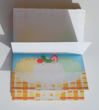 Fruit Dessert Memo Pad- Fruit Ice Cream