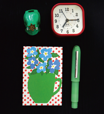 Vase of Bloom Memo Pad – Blue Flower