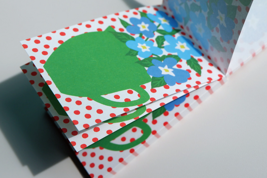 Vase of Bloom Memo Pad – Blue Flower