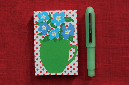 Vase of Bloom Memo Pad – Blue Flower