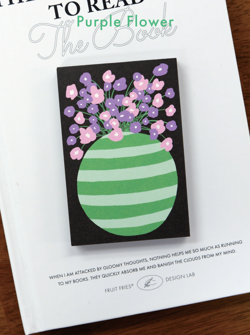 Vase of Bloom Memo Pad – Purple Flower