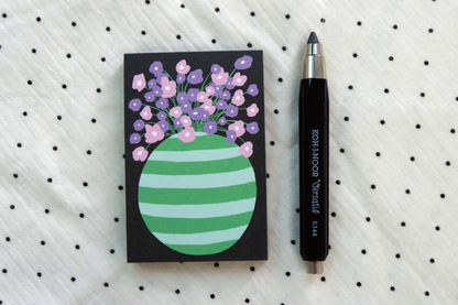 Vase of Bloom Memo Pad – Purple Flower