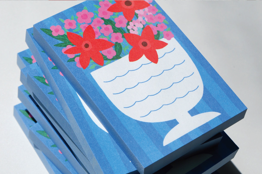 Vase of Bloom Memo Pad – Red Flower