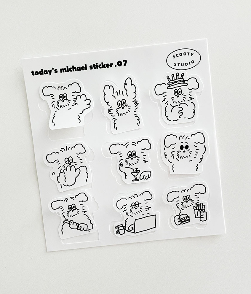 Scooty Studio Today's Michael Sticker 07