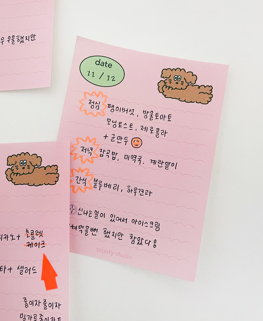 Charlie Memopad-Pink