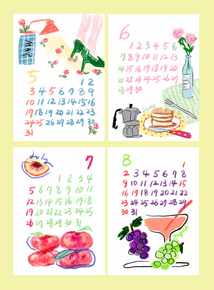 2026 Illustrated Wall Calendar (A4)