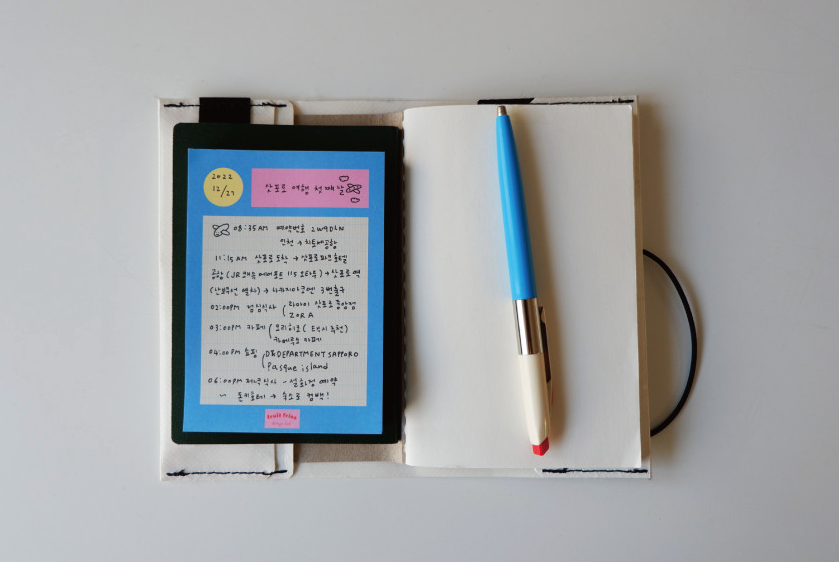 Fruit fries memo pad -  Blue Grid