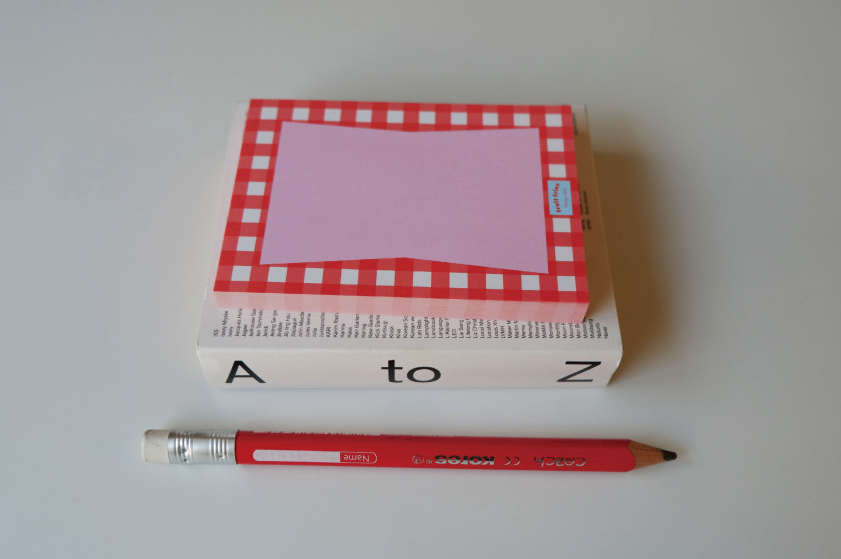 Fruit fries memo pad -  Vintage Red