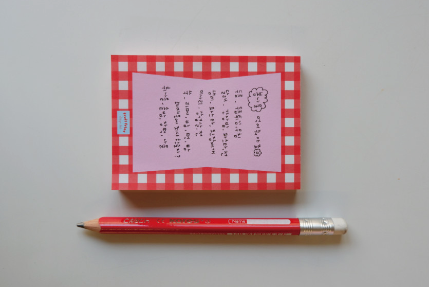 Fruit fries memo pad -  Vintage Red