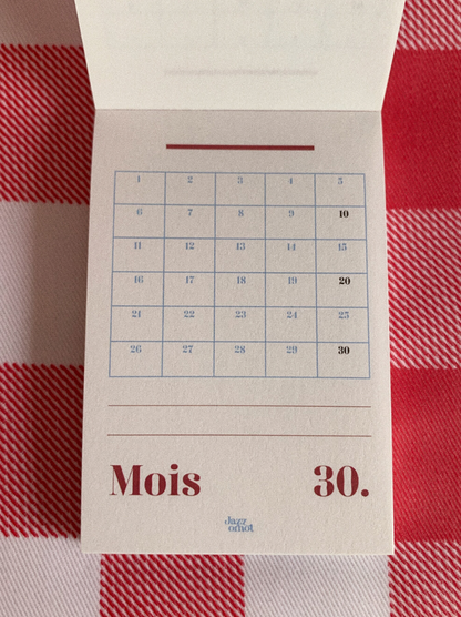 JAZZ OR NOT - Mois Mini Memo (Habit Tracker)