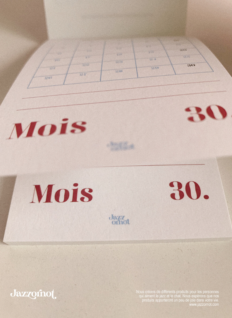 JAZZ OR NOT - Mois Mini Memo (Habit Tracker)