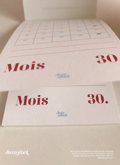 JAZZ OR NOT - Mois Mini Memo (Habit Tracker)