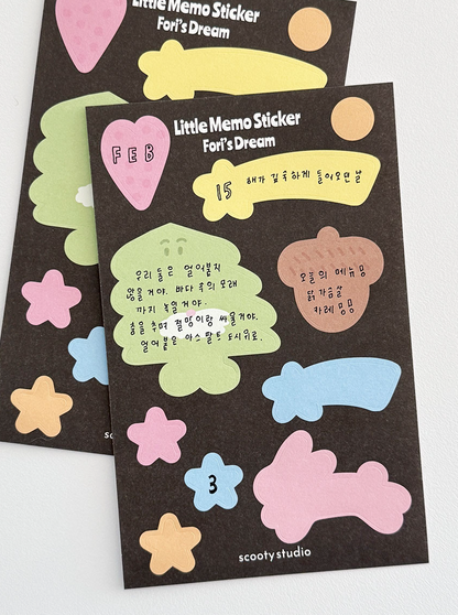 SCOOTY STUDIO - Little Memo Sticker(2 Types)