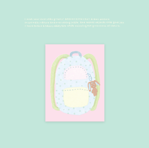 greenyeveryday - Backpack Memo Pad
