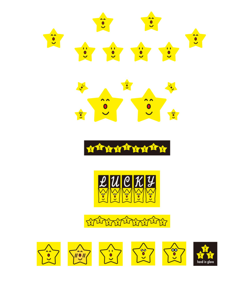 Hand in glove - Neon Star sticker