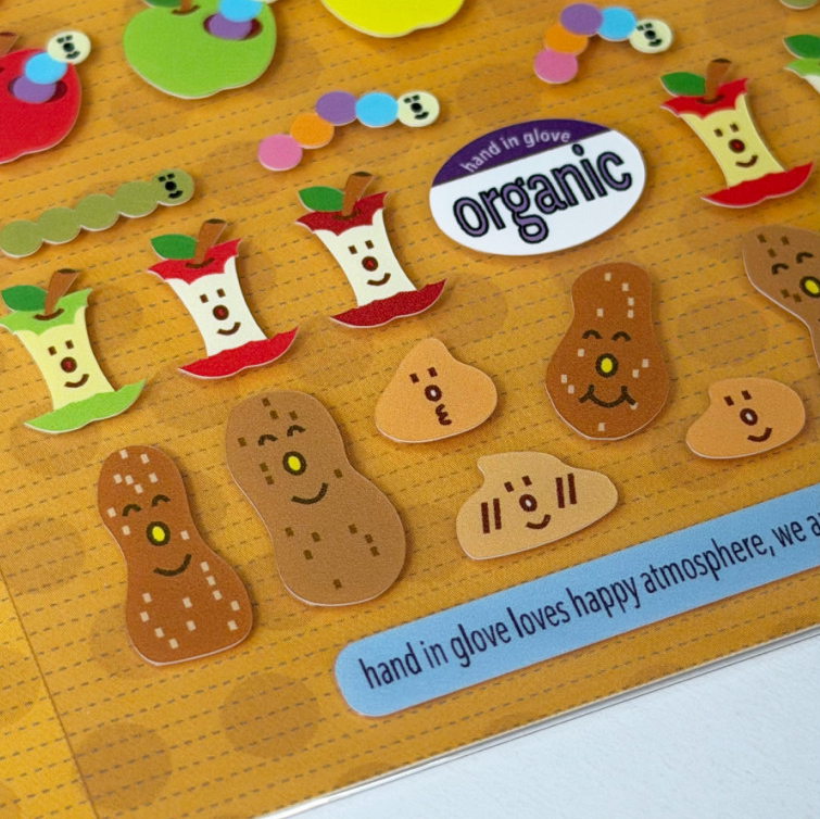 Hand in glove - Happy Apple sticker