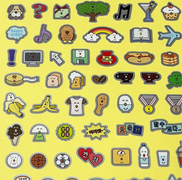 Hand in glove - Happy Happy Happy sticker(silver)