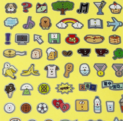 Hand in glove - Happy Happy Happy sticker(silver)