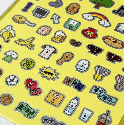 Hand in glove - Happy Happy Happy sticker(silver)