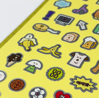 Hand in glove - Happy Happy Happy sticker(silver)