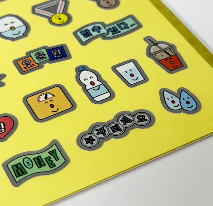 Hand in glove - Happy Happy Happy sticker(silver)