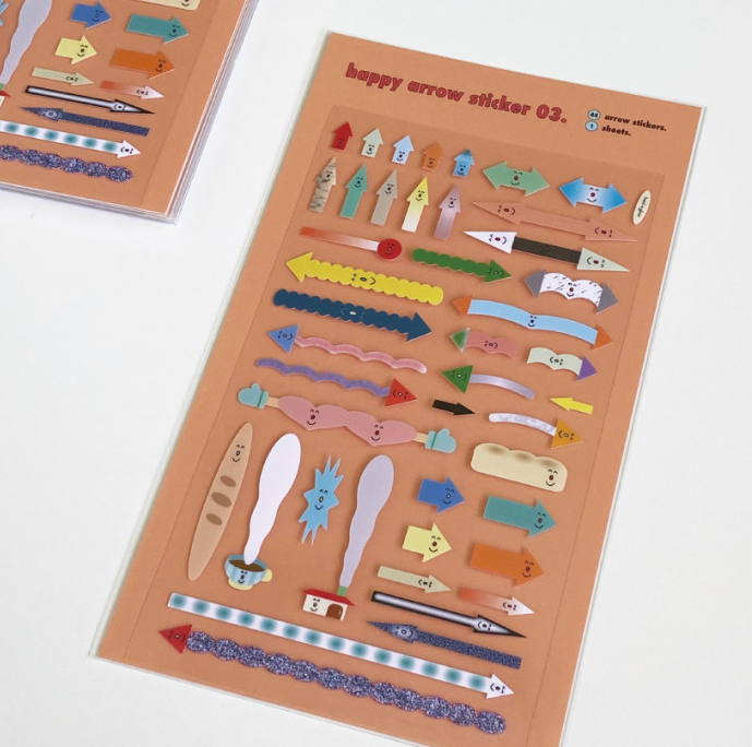 Hand in glove - Happy Arrow Sticker 03