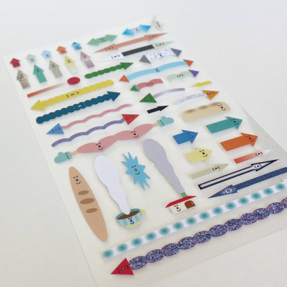 Hand in glove - Happy Arrow Sticker 03