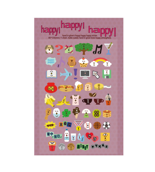 Hand in glove - Happy Happy Happy sticker