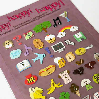 Hand in glove - Happy Happy Happy sticker