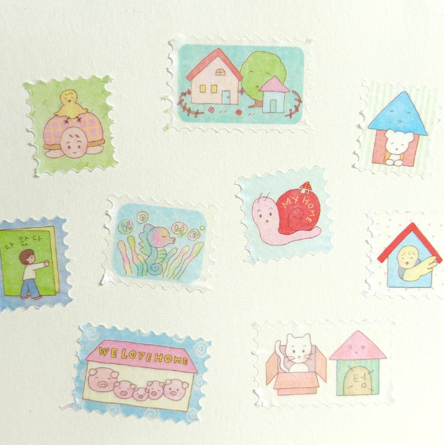 greenyeveryday - On the Way Home Stamp Cut Masking Tape