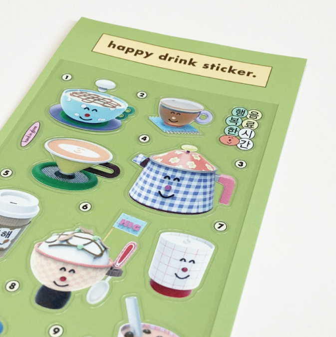 Hand in glove - happy drink sticker